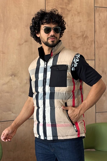 Мужской двусторонний жилет Burberry Check   