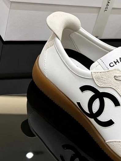 Женские кожаные кроссовки Chanel premium   