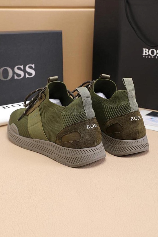 Текстильные кроссовки Hugo Boss Titanium - Green