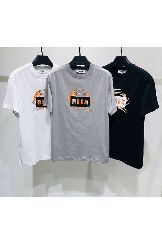 Чёрная оверсайз футболка MSGM Crab-print