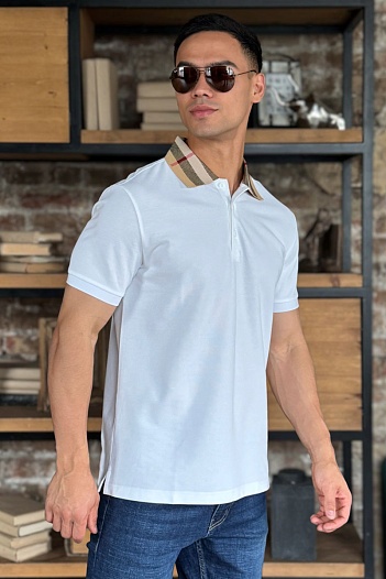 Мужское поло Burberry Premium - White   