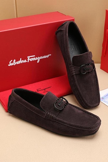 Мужские замшевые мокасины Salvatore Ferragamo   