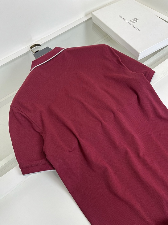 Мужское красное поло Brunello Cucinelli premium