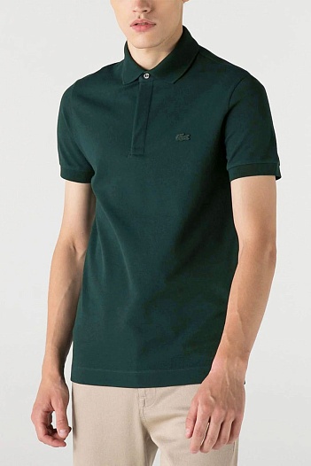 Мужское поло Lacoste зелёного цвета   