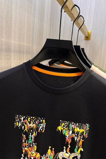 Мужская футболка Hermes Premium - Black   