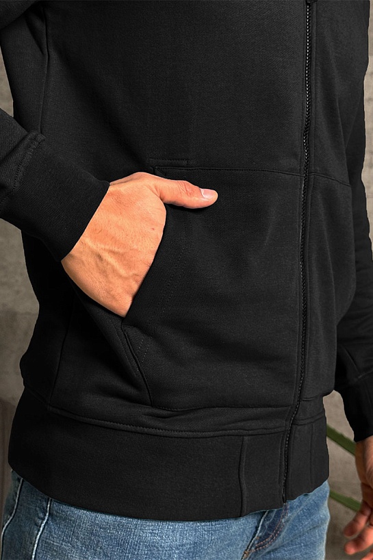 Кофта чёрного цвета Stone Island Zip-Up Compass-patch