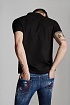 Мужское чёрное поло Dsquared2 ICON white-logo