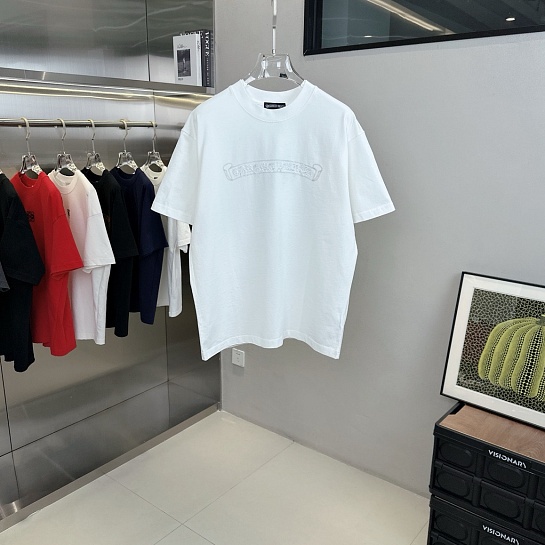 Белая оверсайз футболка Chrome Hearts Premium