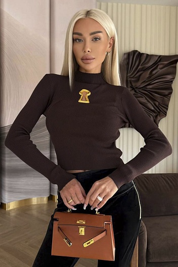 Женский лонгслив Schiaparelli Premium - Brown   