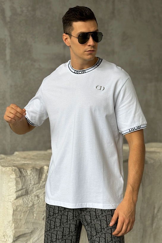 Белая оверсайз футболка Dior