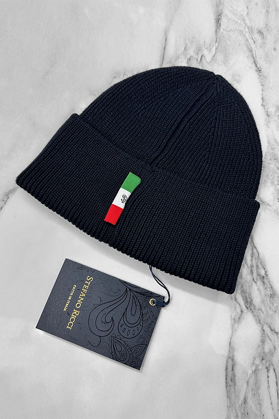 Шапка Stefano Ricci logo-embroidered - Navy