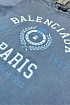 Синяя оверсайз футболка Balenciaga College est.1917