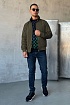 Мужская зелёная ветровка Hugo Boss logo-patch