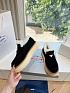 Женские меховые лоферы Prada Suede Premium - Black
