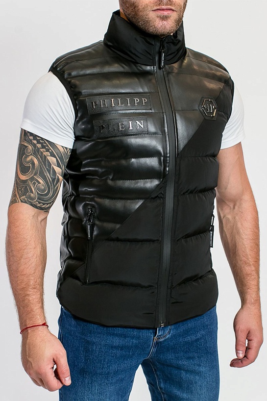 Мужской чёрный жилет Philipp Plein