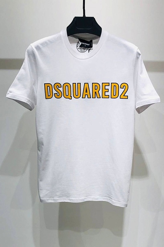 Белая мужская футболка Dsquared2