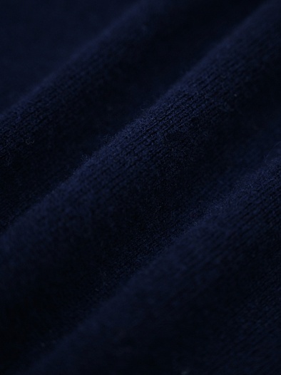 Тёмно-синее поло с длинным рукавом Loro Piana premium   