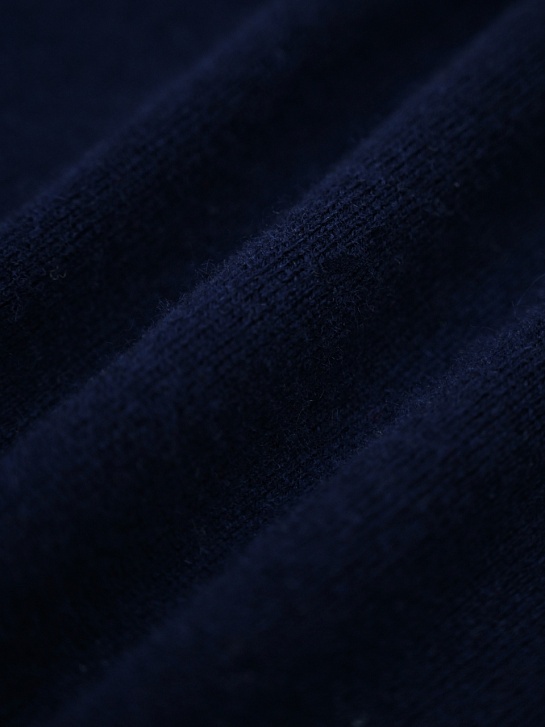 Тёмно-синее поло с длинным рукавом Loro Piana premium