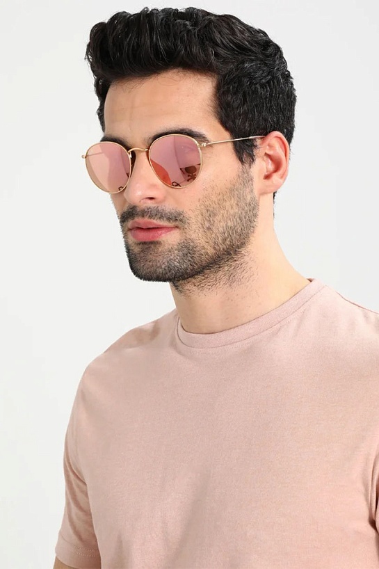 Солнцезащитные очки Ray-Ban Oval Metal - Pink Mirrored