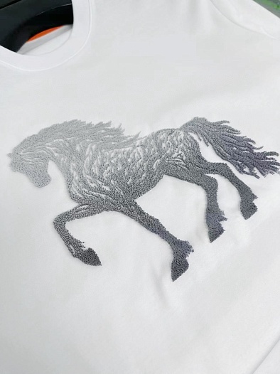 Мужская футболка Hermes horse logo - White   