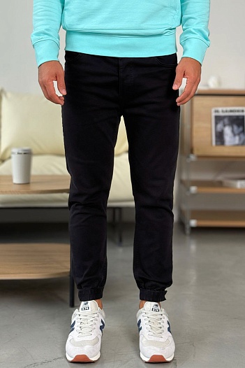 Мужские чёрные джоггеры Stone Island compass-patch   