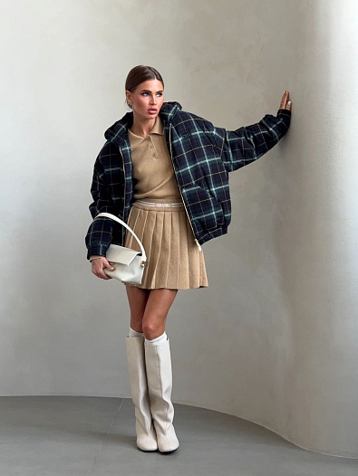 Женская куртка MIU MIU в клетку   