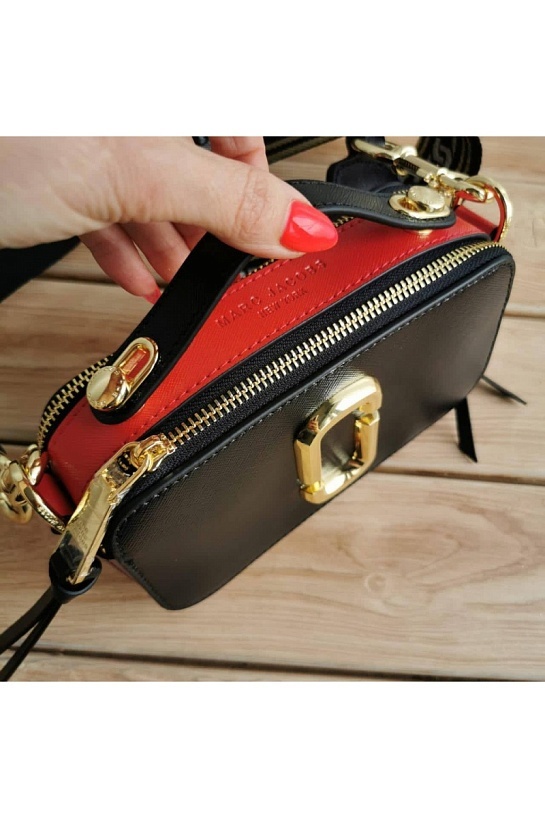 Кожаная сумка Marc Jacobs 25x16 см - Black