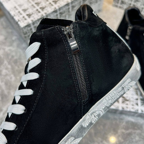 Замшевые кроссовки с мехом Premiata high-top - Black