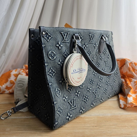 сумка Louis Vuitton On The Go MM Monogram Denim 36x28см