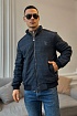 Куртка тёмно-синего цвета Stefano Ricci logo-embroidered