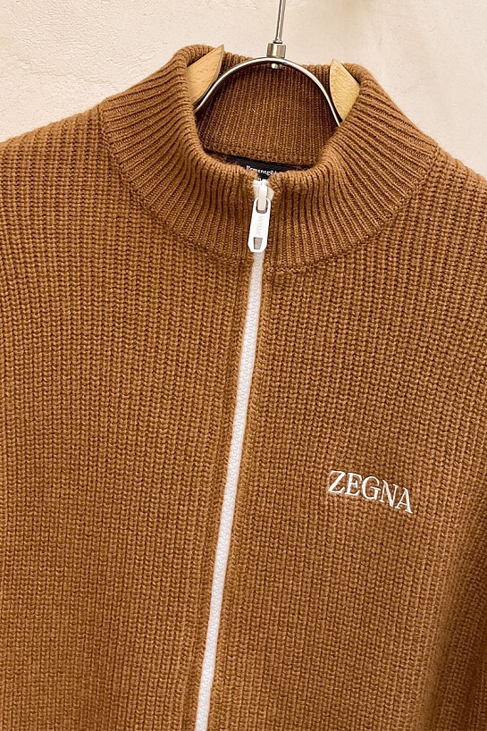 Свитер на молнии Zegna Premium - Brown