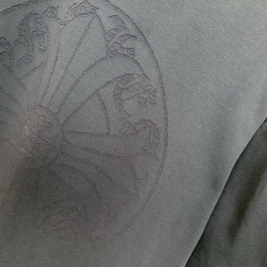 Серая оверсайз футболка Chrome Hearts Premium   
