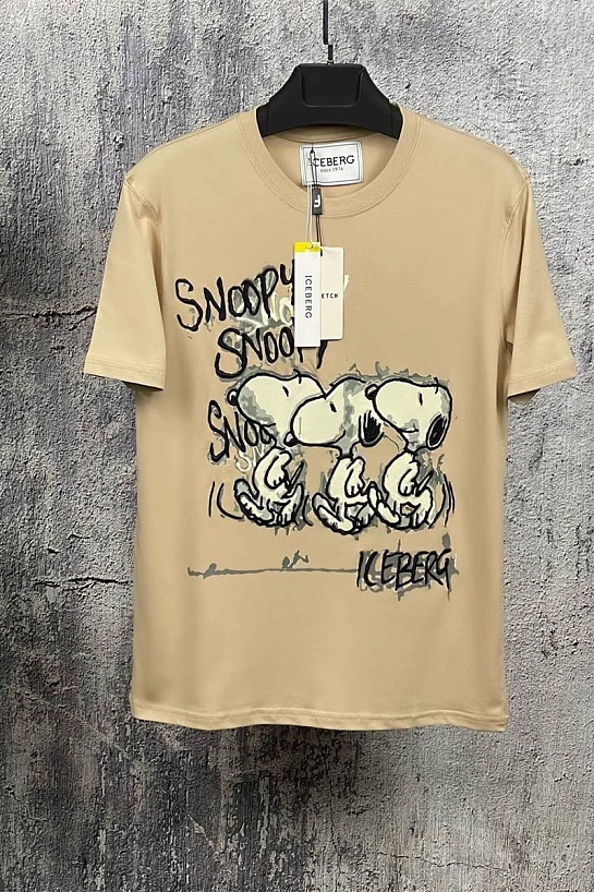 Мужская футболка Iceberg "Snoopy" - Beige