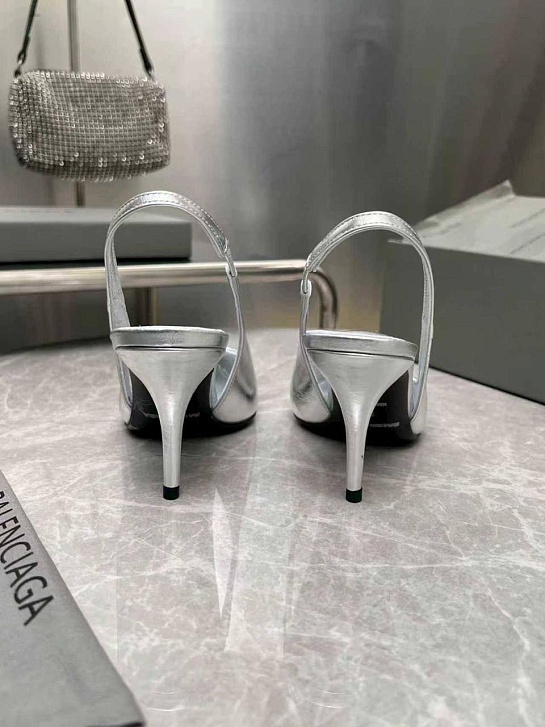 Женские кожаные туфли на каблуке Balenciaga premium
