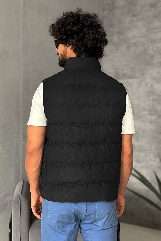 Мужской чёрный жилет Loro Piana
