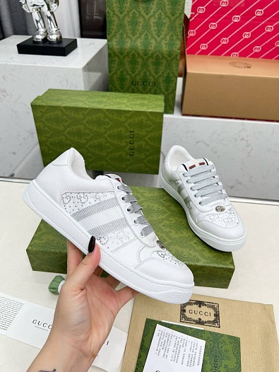 Женские комбинированные кроссовки Gucci GG Screener Premium   