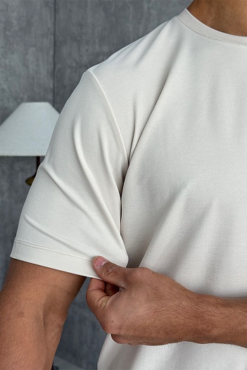 Мужская бежевая футболка Zilli   