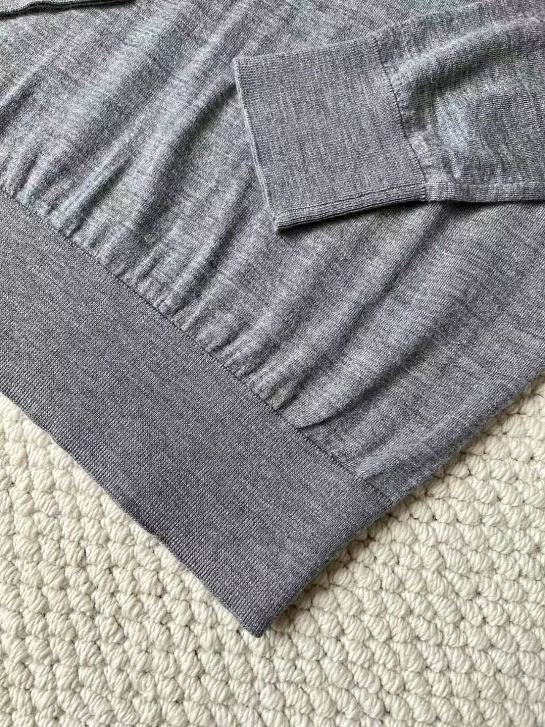 Поло с длинным рукавом Loro Piana Premium - Light Flower Gray