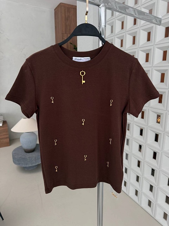 Женская футболка Schiaparelli premium - Brown