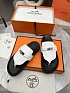 Женские кожаные шлёпанцы Hermes Empire premium