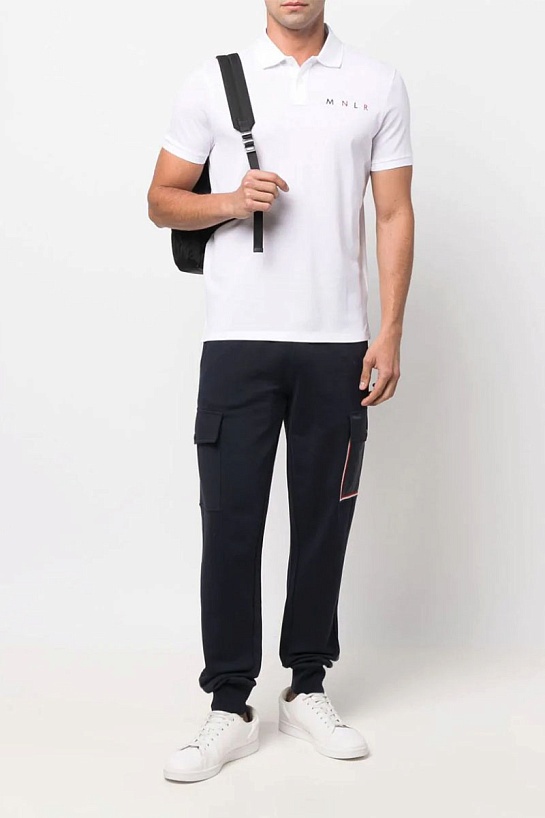 Мужские штаны чёрного цвета Moncler side pocket