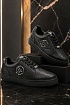 Кожаные кроссовки с мехом Philipp Plein
