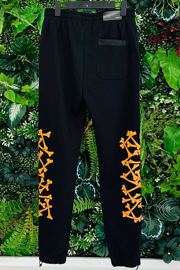 Мужские чёрные штаны Amiri Bones logo-print   