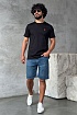 Синие джинсовые шорты Hugo Boss relaxed fit