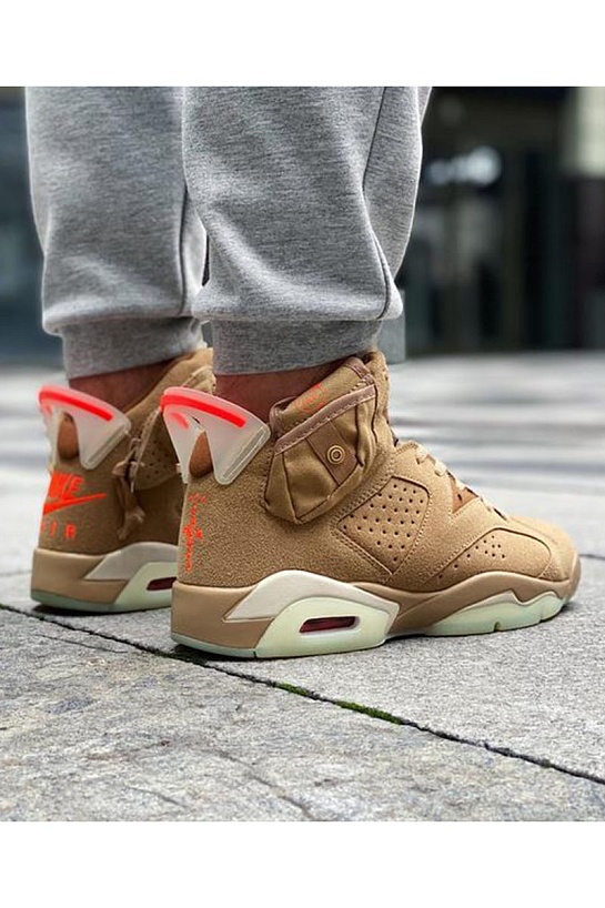 Кроссовки Travis Scott x Nike Air Jordan 6 Retro "British Khaki"