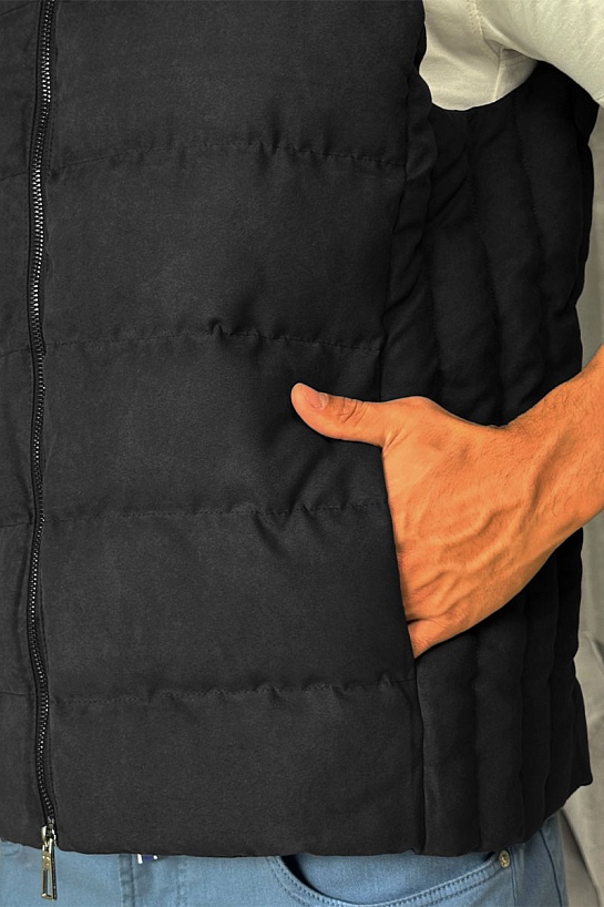 Мужской чёрный жилет Loro Piana