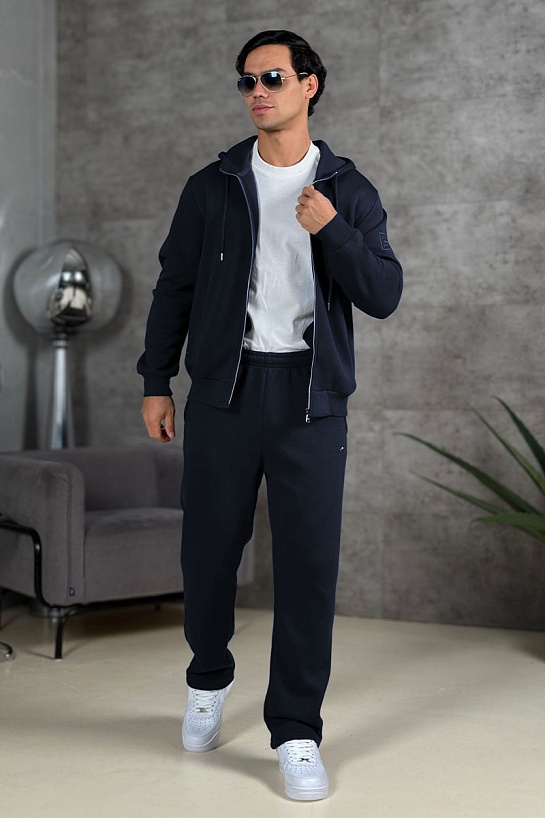 Утеплённые штаны на флисе Paul & Shark тёмно-синего цвета