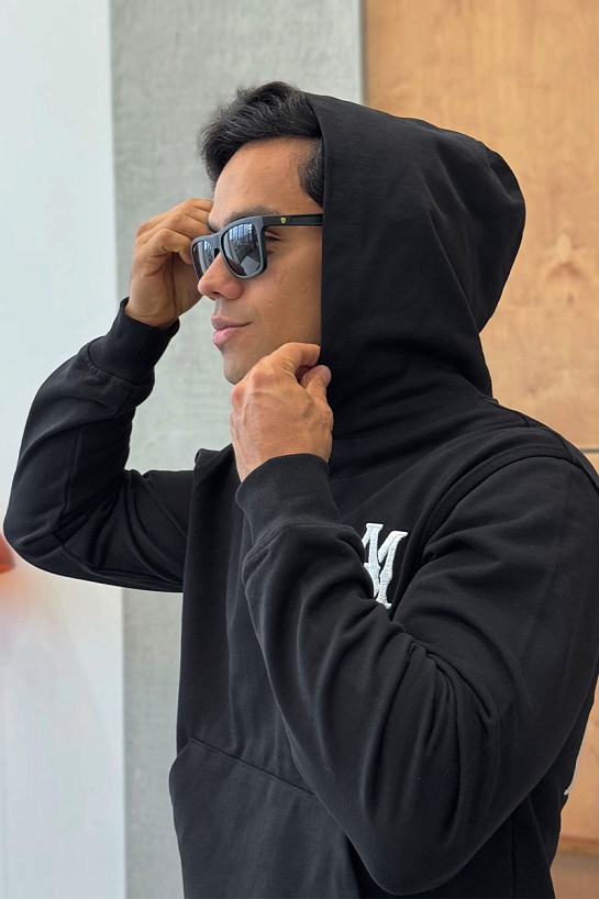 Мужское чёрное худи Amiri M.A. Core embroidered-logo