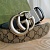 Двусторонний ремень Gucci GG Monogram - Silver (ширина 4 см, длина 80 / 85 см)