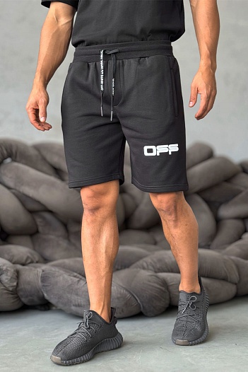Мужские чёрные шорты Off-White "Cabin Baggage"   